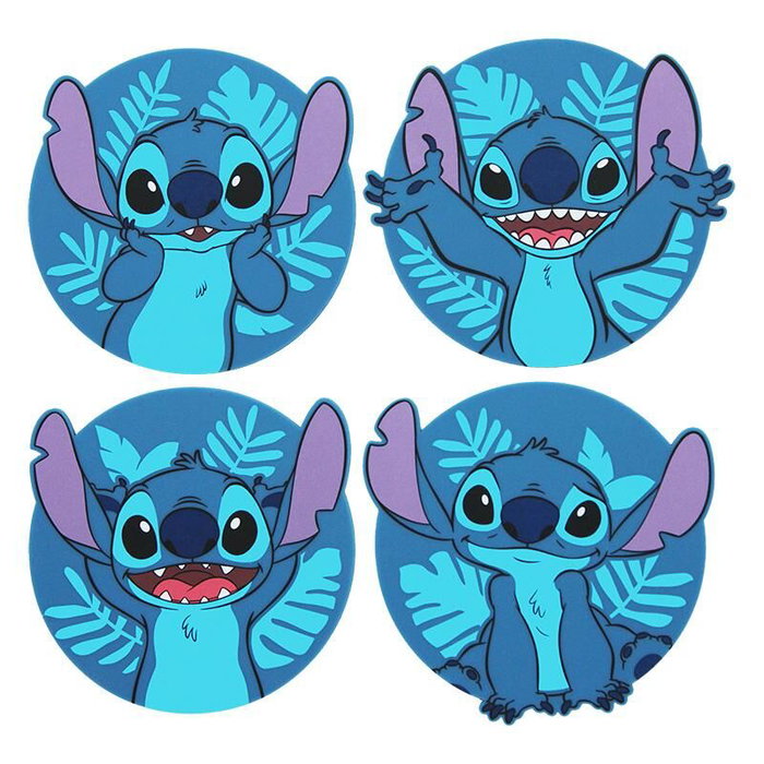 Paladone Lot de 4 dessous de verre Stitch Disney