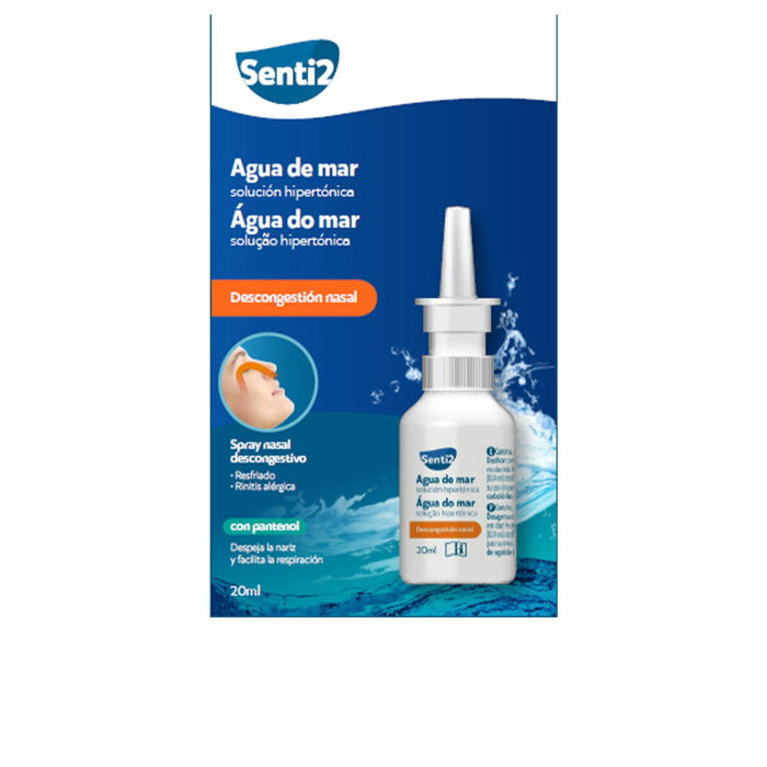 Senti2 Agua De Mar Spray Nasal Décongestionnant Solution Hypertonique 20 ml Senti2 Agua De Mar Spray Nasal Décongestionnant Solution Hypertonique 20 ml