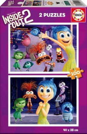 Educa Puzzle 2X100 Inside Out 2 - Puzzle Disney Pixar 200 Pièces - Âge Recommandé 6-8 Ans - Caja Multilingue (Espagnol, Français, Anglais, Portugais)