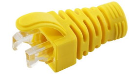 MicroConnect Manchon de décharge de traction pour câbles Cat5e, Cat6, Cat6A jusqu'à 6,5 mm Jaune, 100 pièces