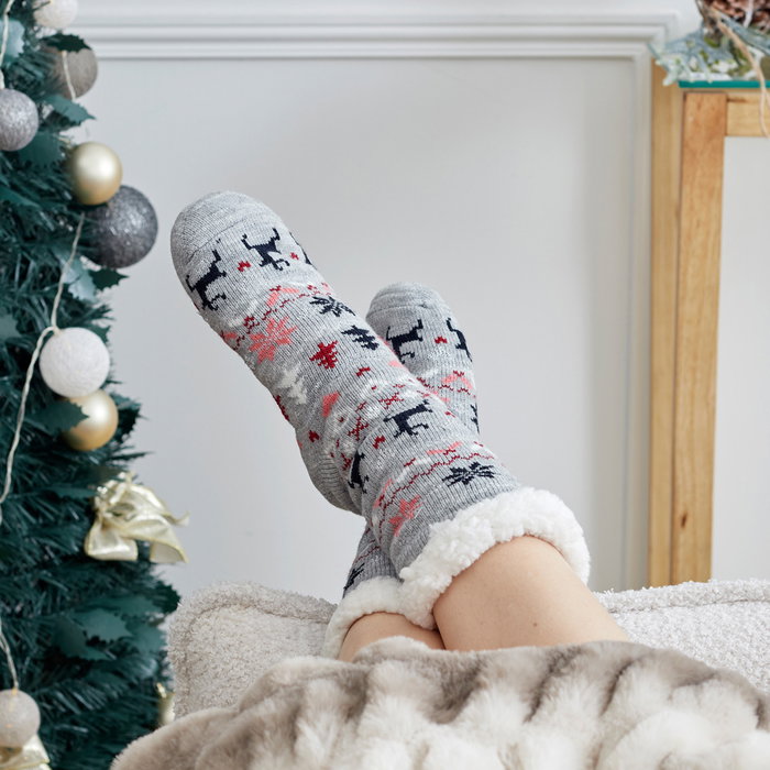 Sensly Chaussettes d'hiver doublées en sherpa Sensly Chaussettes d'hiver doublées en sherpa