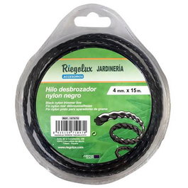 Riegolux RGX HILO Débroussailleuse Nylon Hélicoïdal 4,0 mm x 15 m Noir