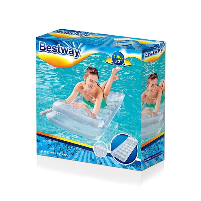 Bestway 43024 Colchoneta Gonflable Métallisée avec Oreiller 188x71 cm Plage et Piscine Bestway 43024 Colchoneta Gonflable Métallisée avec Oreiller 188x71 cm Plage et Piscine