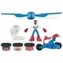 Play-Doh Marvel Captain America Moto Tranchante - Coffret Pâte à Modeler avec Figurine Flexible et 3 Accessoires - Jouet Créatif Dès 4 Ans
