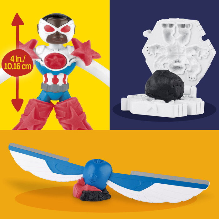 Play-Doh Marvel Captain America Moto tranchante avec figurine flexible
