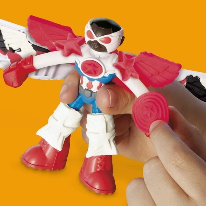 Play-Doh Marvel Captain America Moto tranchante avec figurine flexible