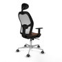 Piqueras y Crespo Chaise de Bureau Jorquera 1D086G1 Blanc et Brun foncé