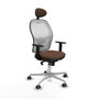 Piqueras y Crespo Chaise de Bureau Jorquera 1D086G1 Blanc et Brun foncé