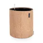Lechuza Pot de fleurs TRENDCOVER 32 Cork ALL-IN-ONE 441317 - Jardinière en liège structurée, Ø 32 x 33 cm, couleur naturel clair
