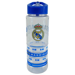 CYP BRANDS Cantimplora Gourde avec Bracelets Real Madrid - 700ml - 4 Bracelets en Silicone Inclus - Bouchon à Vis Large