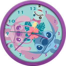 KIDS LICENSING - Horloge murale Disney Stitch - Diamètre 24.5 cm