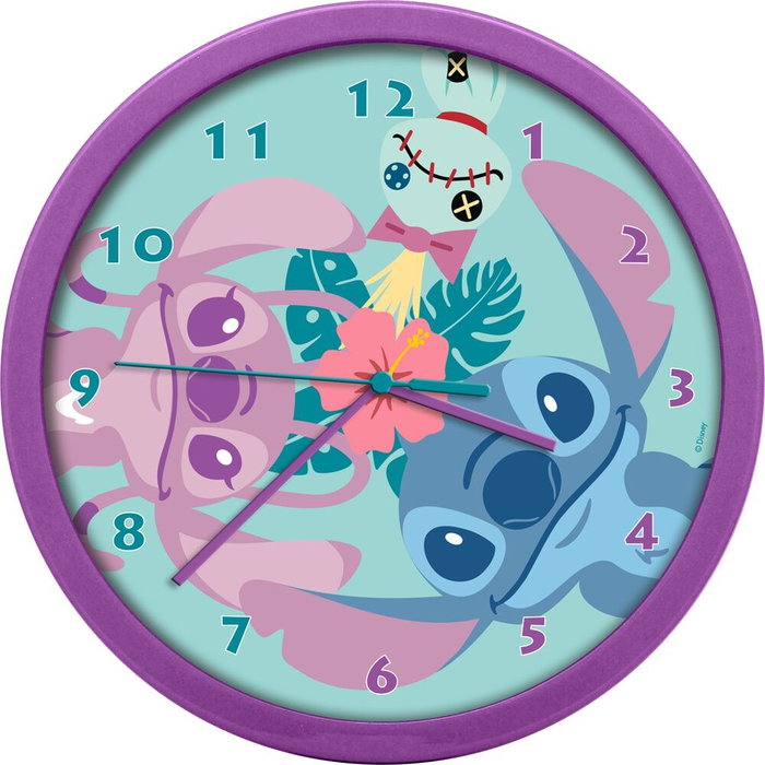KIDS LICENSING - Horloge murale Disney Stitch - Diamètre 24.5 cm KIDS LICENSING - Horloge murale Disney Stitch - Diamètre 24.5 cm