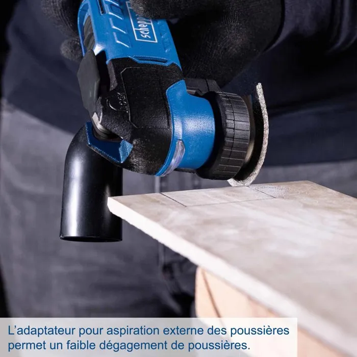 Scheppach C-MT40-X Outil multifonction sans fil avec batterie 2Ah et chargeur 2.4A