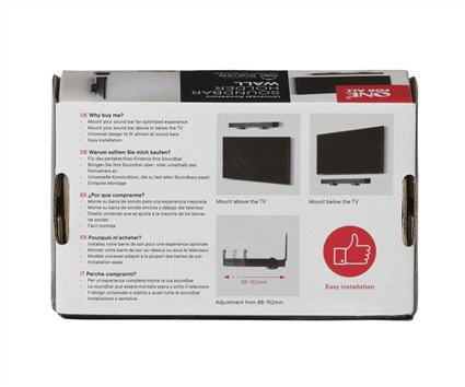One For All WM5310 Support plat VESA pour barre de son - Réf. 8716184076374