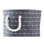 Set de basket DKD Home Decor Blanc Blue marine 39 x 31 x 31 cm 2 Pièces