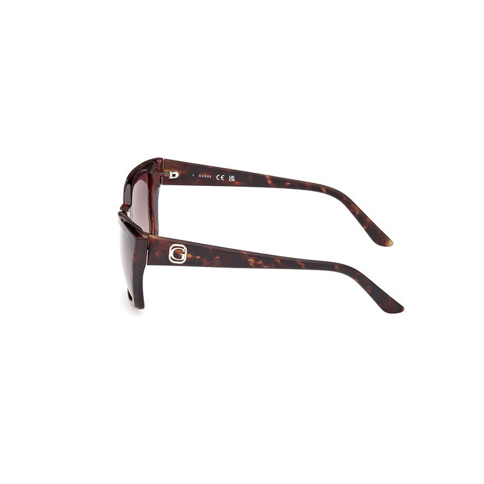 GUESS GU00098 - Lunettes de soleil femme œil-de-chat - Monture havane, verres brun dégradé - Taille 52F 55mm