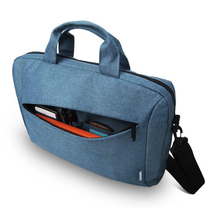 Lenovo T210 Sacoche ordinateur portable 15,6 pouces Toploader, tissu déperlant, compartiment intégré, design casual