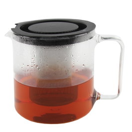 Bredemeijer Théière Emma en verre avec filtre, 1,3L, Noir