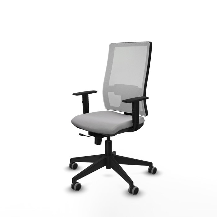 Piqueras y Crespo Chaise de Bureau Horna Gris Clair et Blanc