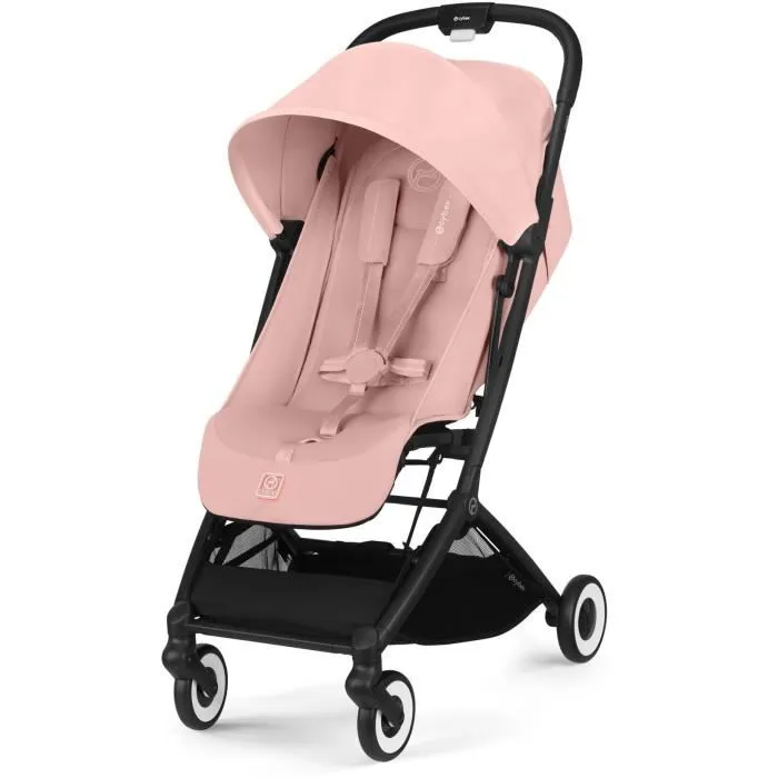 CYBEX Poussette Orfeo - Poussette ultra compacte et légère pour voyage (6.3 kg), pliage une main, compatible avion cabine, de la naissance à 4 ans (22 kg), coloris Candy Pink