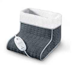 Beurer FW-20 Couverture Chauffante pour Pieds Cosy - Gris Marengo - Housse Amovible en Fibre de Felpa Douce