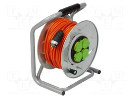 JONEX Rallonge réseau H05VV-F 3G2,5mm2 50m orange à tambour