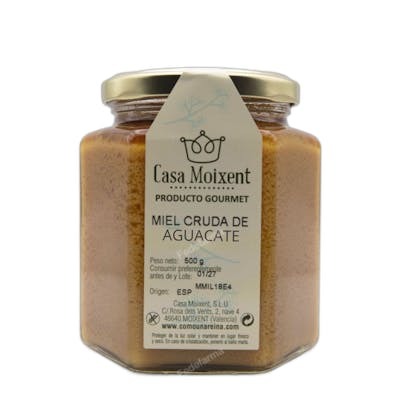 COMO UNA REINA Miel d'avocat crue, Pot hexagonal 500 g COMO UNA REINA Miel d'avocat crue, Pot hexagonal 500 g