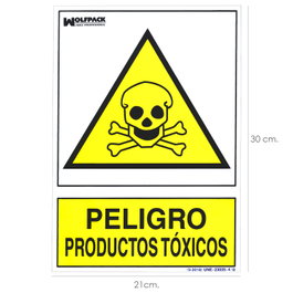 WOLFPACK LINEA PROFESIONAL Panneau Danger Produits Toxiques 30x21cm
