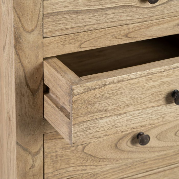 Table de Nuit MIRÓ Naturel bois mindi 44 x 34 x 77 cm Table de Nuit MIRÓ Naturel bois mindi 44 x 34 x 77 cm