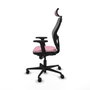 Piqueras y Crespo Chaise de Bureau 2D036N2 Rose avec Appui-tête