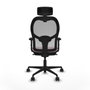 Piqueras y Crespo Chaise de Bureau 2D036N2 Rose avec Appui-tête