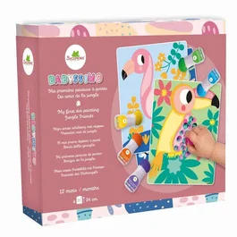 Sycomore Babyssimo Amis de la Jungle - Peinture à points avec 6 tampons