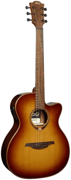 LAG Guitare Acoustique Tramontane 118 A/E Cutaway Brown Shadow