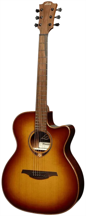 LAG Guitare Acoustique Tramontane 118 A/E Cutaway Brown Shadow