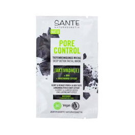 Sante Naturkosmetik - Masque Visuel Purifiant Pore Control Détox au Charbon Actif et BHA 8ml - Pour Peau Mixte à Grasse - Vegan