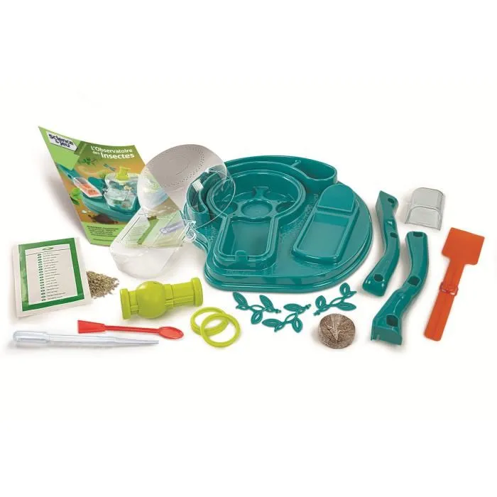 Clementoni - L'Observatoire des Insectes - Laboratoire d'Observation avec Dôme Transparent 360°, Loupe Intégrée et Outil de Capture - Jeu Scientifique