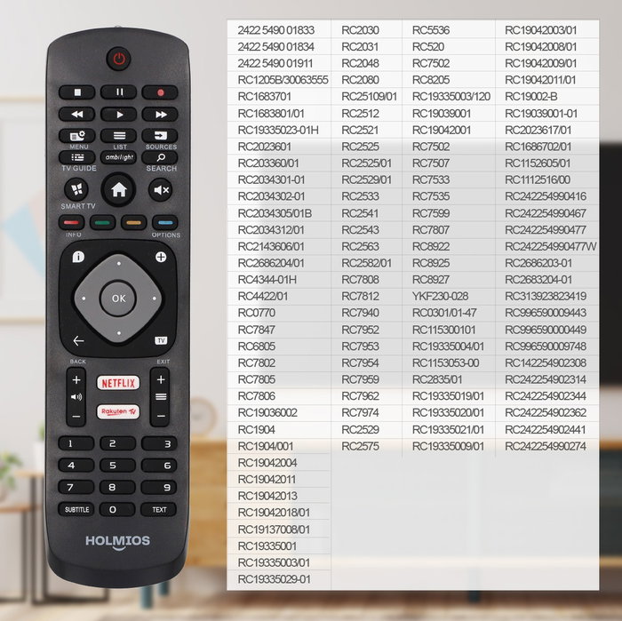 Holmios Télécommande universelle pour Philips Smart TV