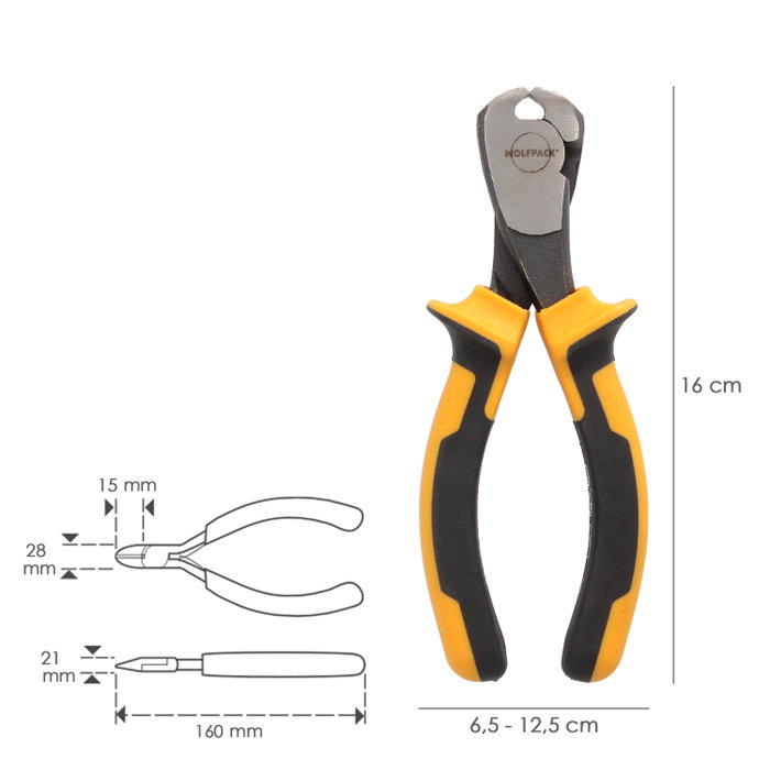 WOLFPACK LINEA PROFESIONAL Pince de coupe frontale 150mm