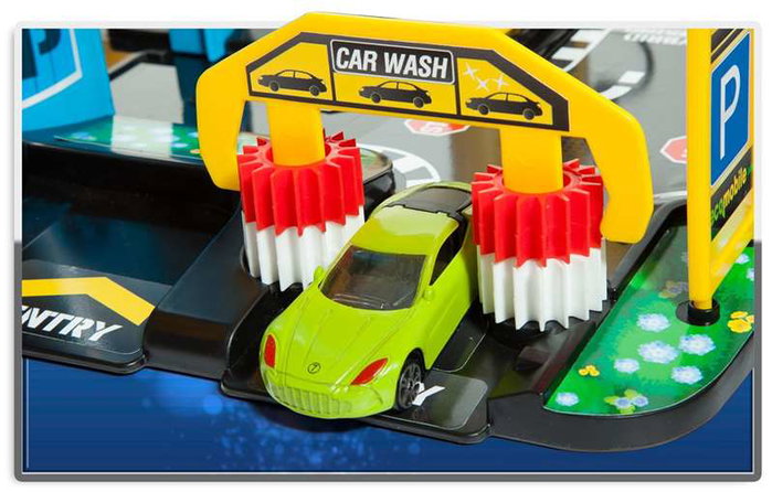 Molto Parking 4 étages pour voitures, jouet en plastique, dimensions 61x57x56 cm, langues: espagnol, anglais