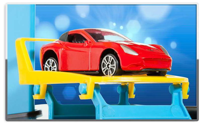 Molto Parking 4 étages pour voitures, jouet en plastique, dimensions 61x57x56 cm, langues: espagnol, anglais