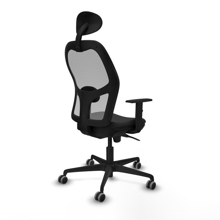 Piqueras y Crespo Chaise de Bureau avec Appui-tête Jorquera 1D036G1 Noir