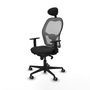 Piqueras y Crespo Chaise de Bureau avec Appui-tête Jorquera 1D036G1 Noir