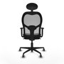 Piqueras y Crespo Chaise de Bureau avec Appui-tête Jorquera 1D036G1 Noir