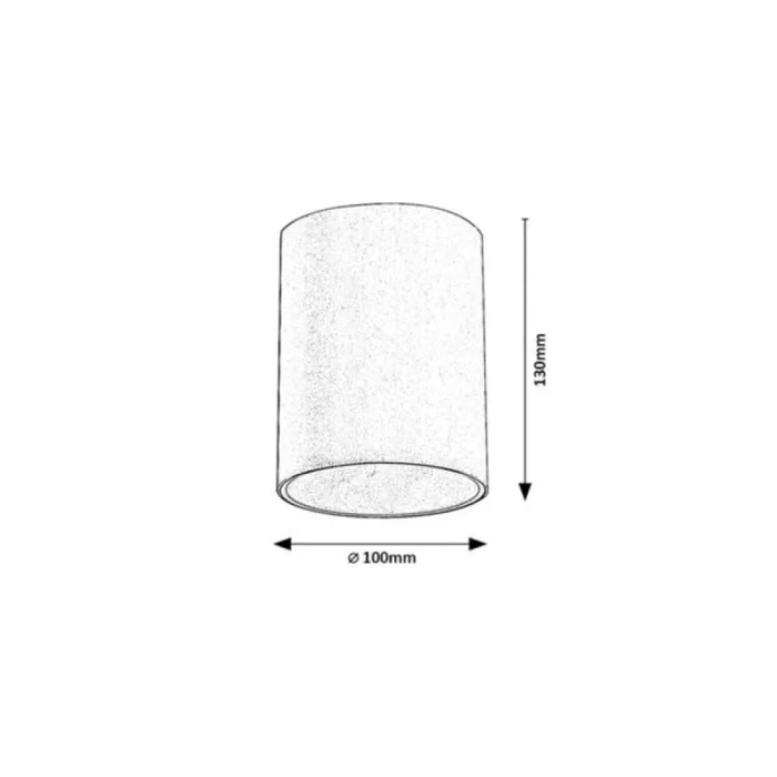 Rabalux Plafonnier Extérieur Zombor RAB-7819, Aluminium Gris Antracite, 1xGU10, IP54, Pour Terrasse, Sans Ampoule