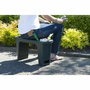 Nature Tabouret de jardinage 2-en-1 Vert avec coussin pour genoux