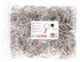 Innspiro Lot de 240 porte-clés à double boucle avec chaîne argentée 25 mm