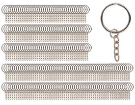 Innspiro Lot de 240 porte-clés à double boucle avec chaîne argentée 25 mm