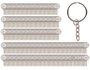 Innspiro Lot de 240 porte-clés à double boucle avec chaîne argentée 25 mm