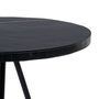 BigBuy Home Table d'appoint Noir Doré Ronde