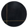 BigBuy Home Table d'appoint Noir Doré Ronde